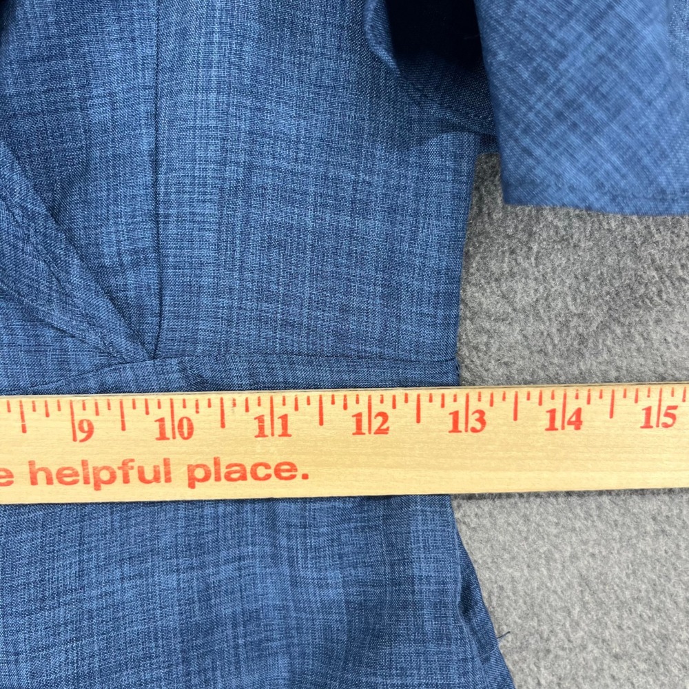 Lulus Ruffle Wide Leg Jumpsuit Women XS Blue crop Surplice Cold Shoulder Culotte - Picture 8 of 15